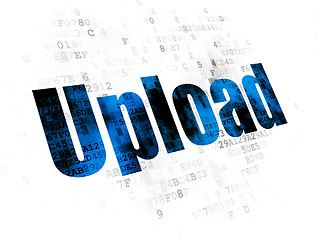 Image showing Web development concept: Upload on Digital background