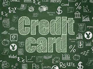 Image showing Banking concept: Credit Card on School board background