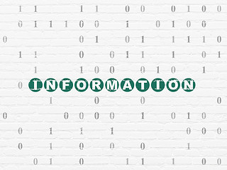 Image showing Information concept: Information on wall background