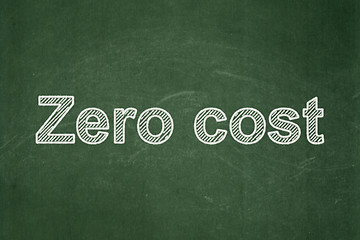 Image showing Finance concept: Zero cost on chalkboard background