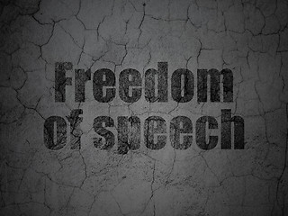 Image showing Politics concept: Freedom Of Speech on grunge wall background