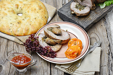 Image showing meatloaf on the kitchen table