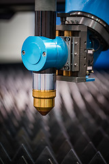 Image showing CNC Laser plasma cutting of metal, modern industrial technology.