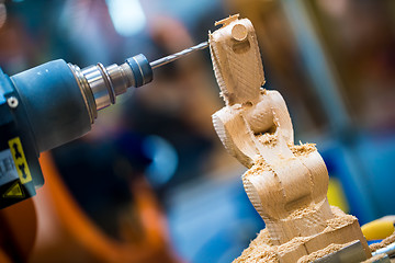 Image showing Woodworking CNC milling machine.