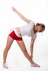 Image showing Woman stretching