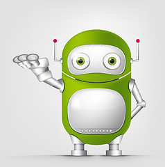 Image showing Green robot character