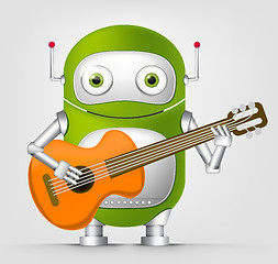 Image showing Green robot character