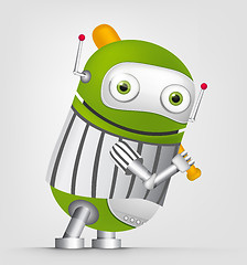 Image showing Green robot character