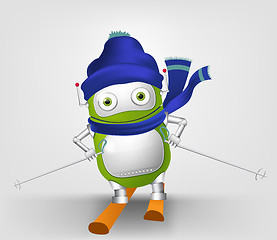 Image showing Green robot character