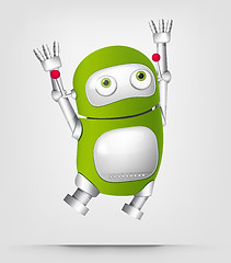 Image showing Green robot character