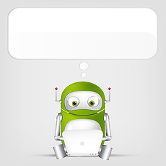 Image showing Green robot character