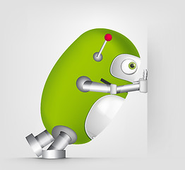 Image showing Green robot character