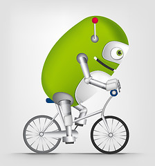 Image showing Green robot character