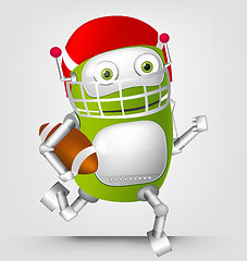 Image showing Green robot character