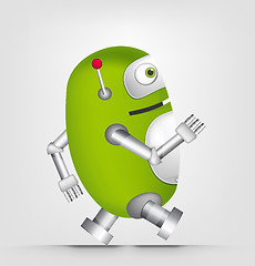 Image showing Green robot character