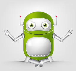 Image showing Green robot character