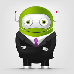 Image showing Green robot character