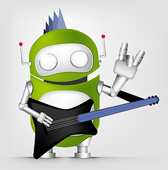 Image showing Green robot character