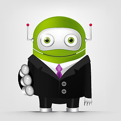 Image showing Green robot character