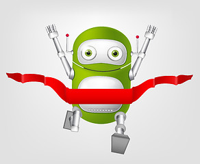 Image showing Green robot character