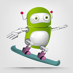 Image showing Green robot character