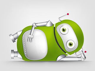 Image showing Green robot character