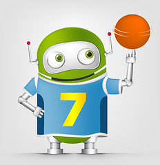 Image showing Green robot character