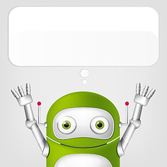 Image showing Green robot character