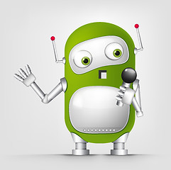 Image showing Green robot character