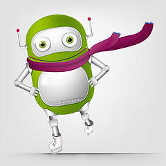 Image showing Green robot character