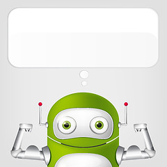 Image showing Green robot character