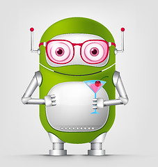 Image showing Green robot character