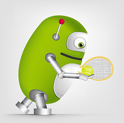 Image showing Green robot character