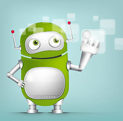 Image showing Green robot character