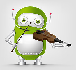 Image showing Green robot character