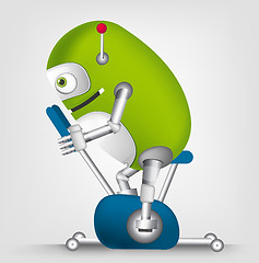 Image showing Green robot character