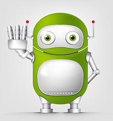 Image showing Green robot character