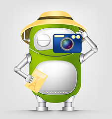 Image showing Green robot character