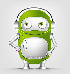 Image showing Green robot character