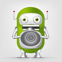 Image showing Green robot character