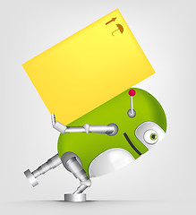 Image showing Green robot character