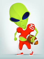 Image showing Funny Alien Cartoon Illustration