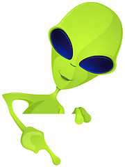 Image showing Funny Alien Cartoon Illustration