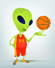 Image showing Funny Alien Cartoon Illustration