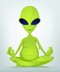 Image showing Funny Alien Cartoon Illustration