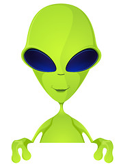 Image showing Funny Alien Cartoon Illustration