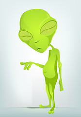 Image showing Funny Alien Cartoon Illustration