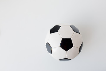 Image showing close up of football or soccer ball over white