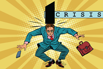 Image showing economic policy and crisis, impact on business, pop art retro ve