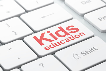 Image showing Learning concept: Kids Education on computer keyboard background